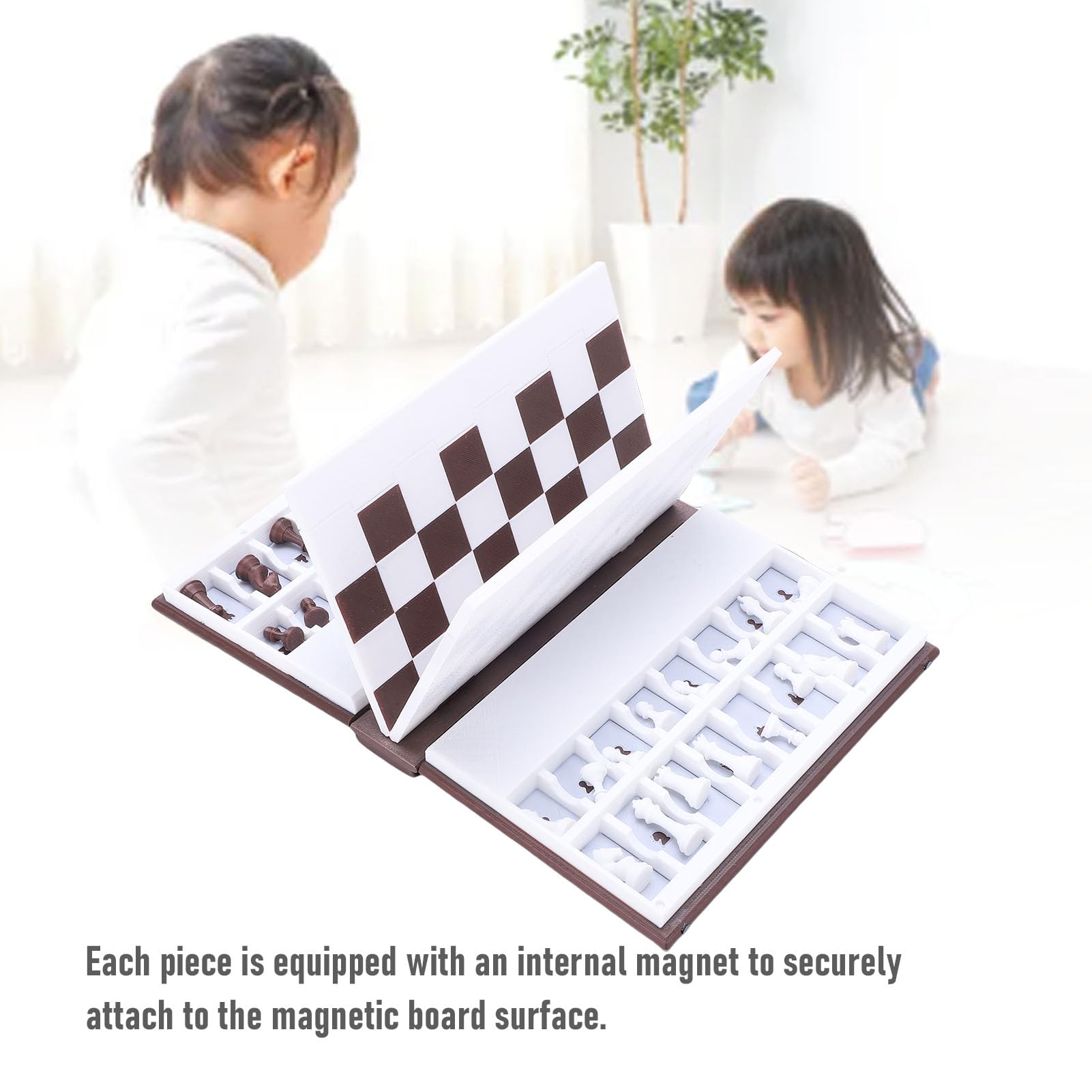 Qiilu Jeu d'échecs magnétique Échiquier de serpent magnétique échiquier