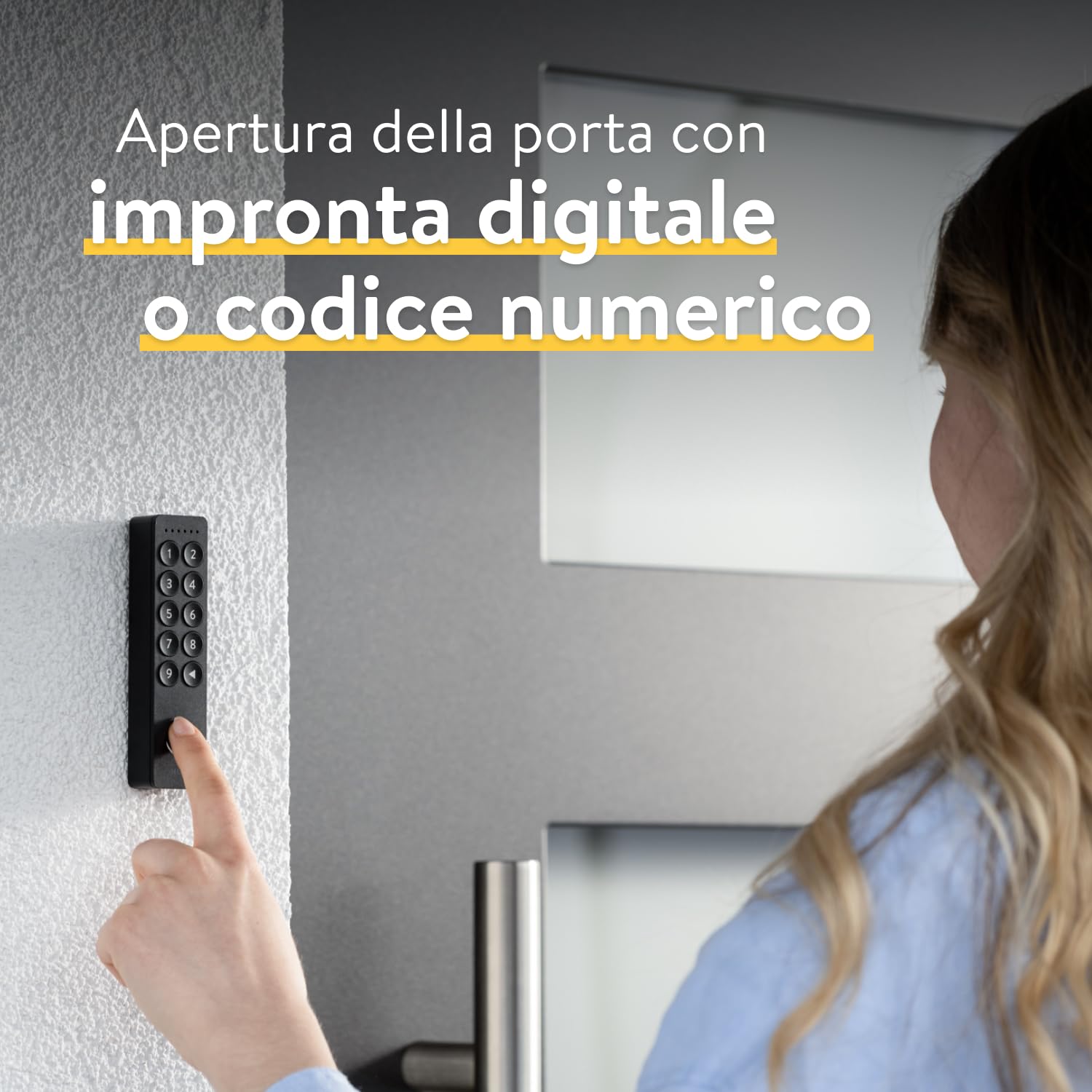 Nuki Keypad 2 Apri la porta in modo rapido e confortevole, tramite un codice o la tua impronta digitale, Il Keypad è l'accessorio ottimo per la Nuki Smart Lock, Bluetooth