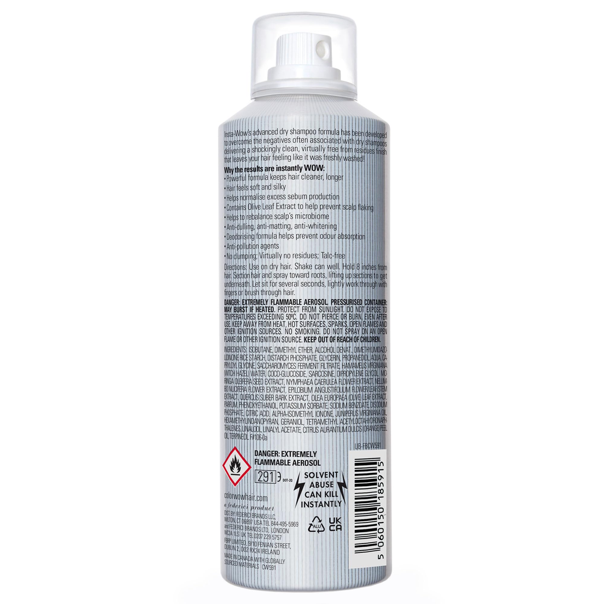 COLOR WOW - Shampoing Sec - Élimine 95% du Sébum - Protection Anti-Pollution & Anti-Odeurs - Sans Traces Blanches - Technologie Active Cleansing - Insta-Wow - 200 ml