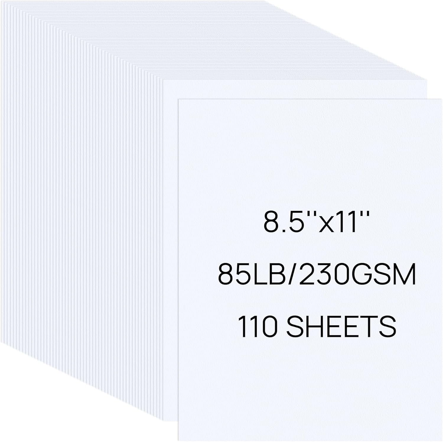 JOYIT 110 Sheets Cream Cardstock 8.5 x 11 Inch - Thick Heavy Card Stock 85LB/230GSM Cardstock Printer Paper for Cards Making, Craft, Invitations, DIY, Drawing (Cream, 8.5 x 11'')