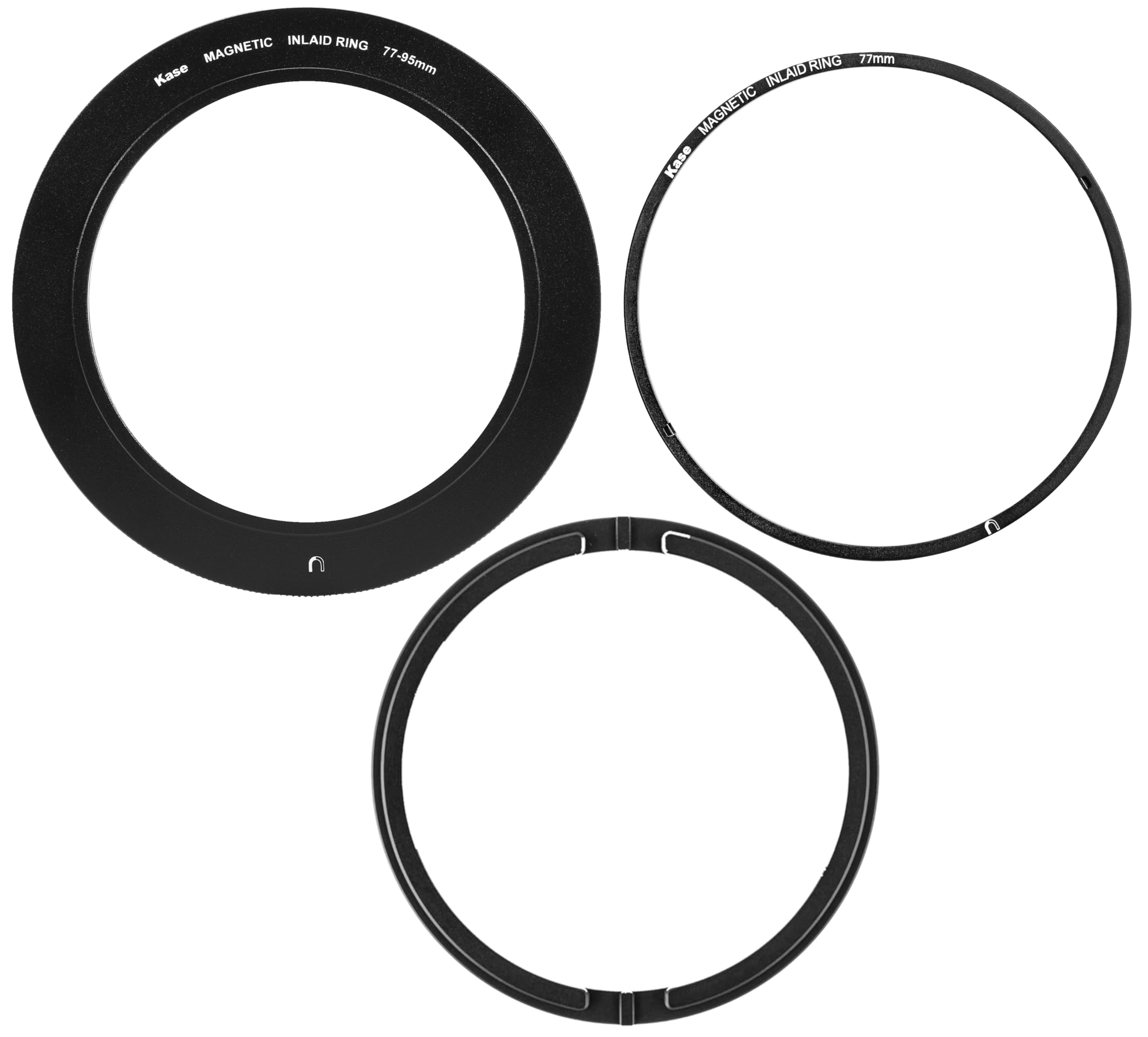 Kase Revolution 3 Piece Kit: 77mm Inlaid Adapter + 77mm to 95mm Magnetic Step Ring + 3D Installation/Removal Tool