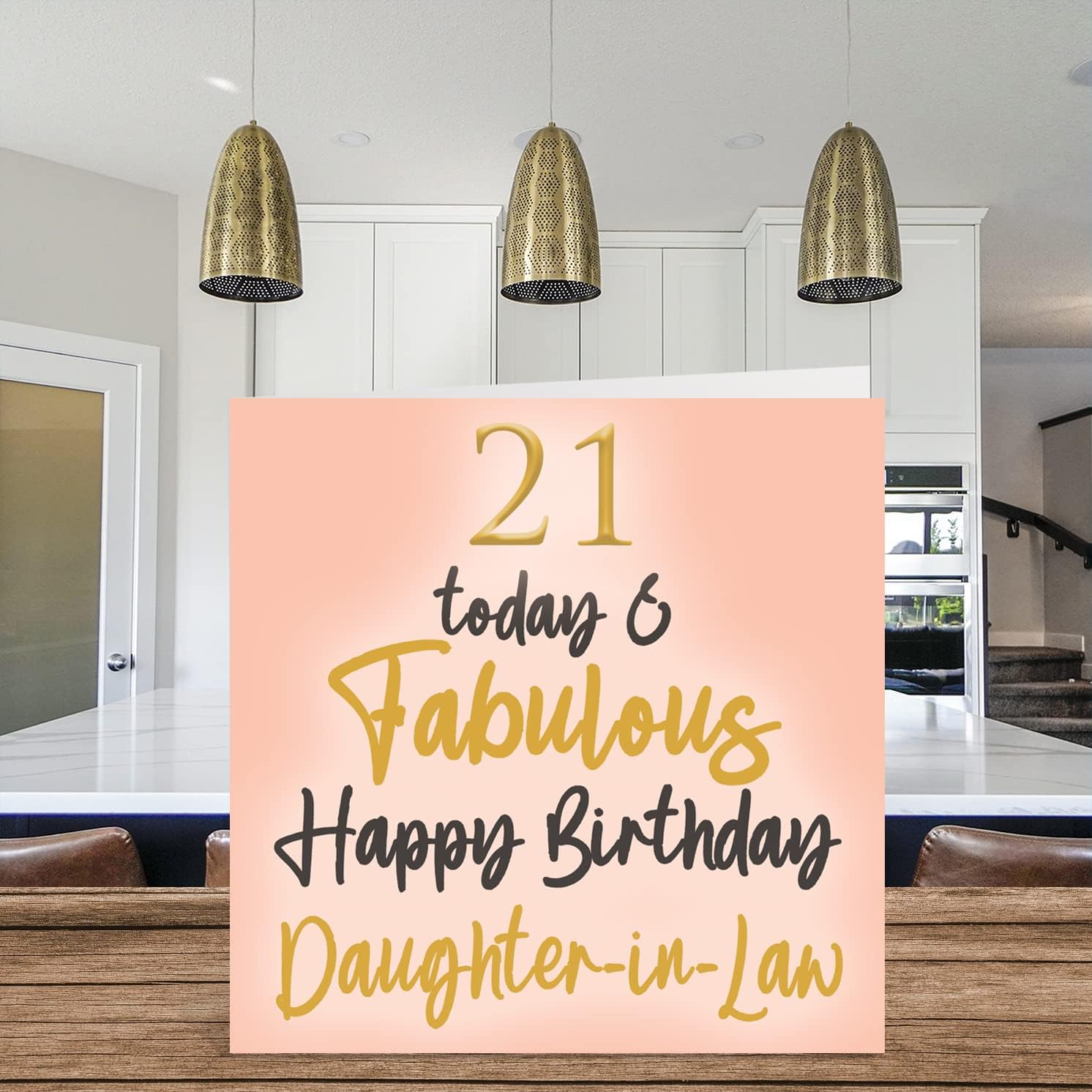 Fabulous 21st Birthday Cards for Daughter In Law - 21 Today & Fabulous - Happy Birthday Card for Daughter In Law from Mom Dad Papa In Law, Birthday Gifts, 5.7 x 5.7 Inch Lovely Greeting Cards Gift