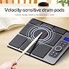Drums Electronic Children's Portable 9-Pad Digital E Drum Set BT MIDI Various Audio Connection LCD Display Adjustable Sensitivity Electric Drum Kit with Drumsticks