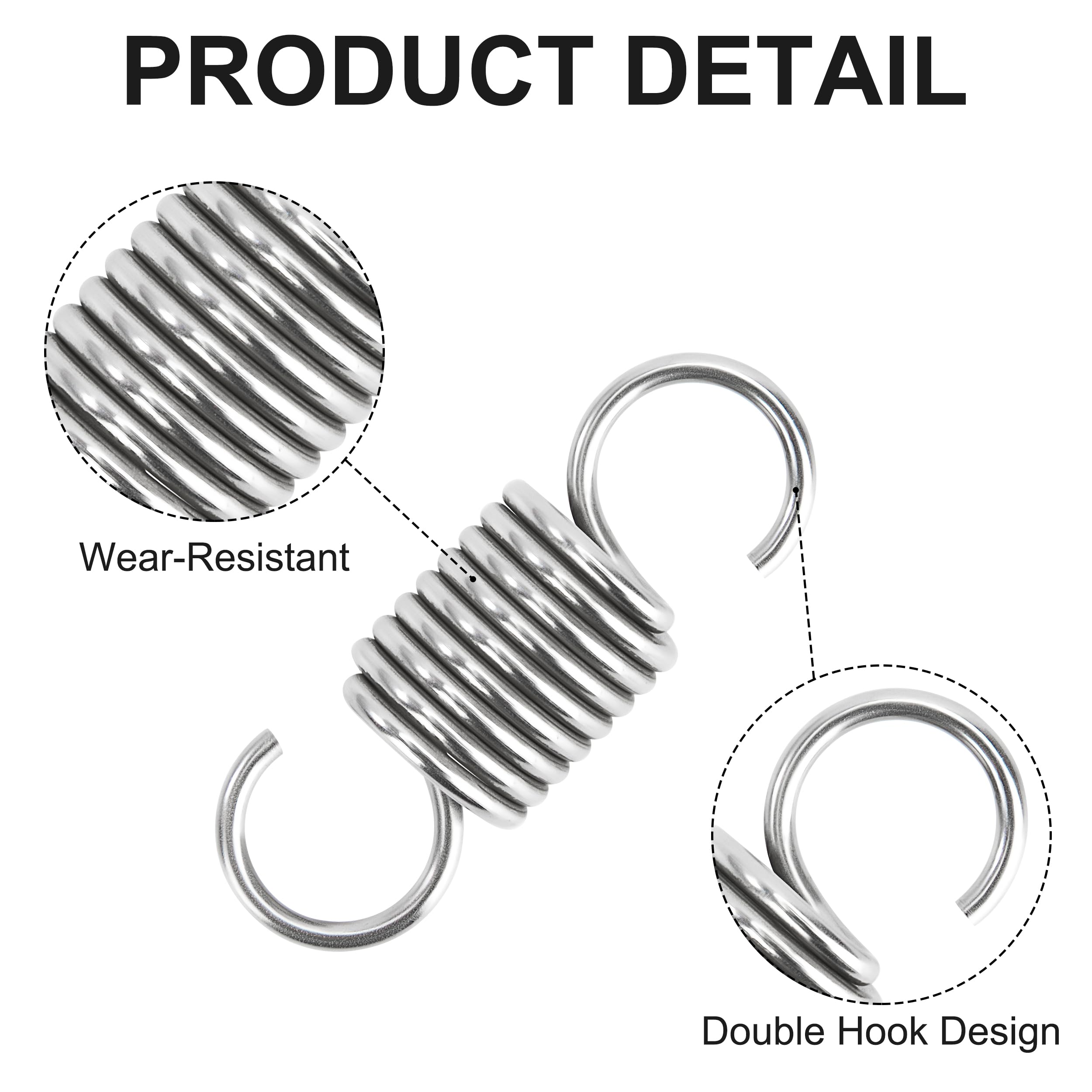 20 Ressorts De Compression Acier Inox 304 - 0,45x5x15 Mm, Force 0,27 Kg - Pour Bricolage, Mécanique, Jouets