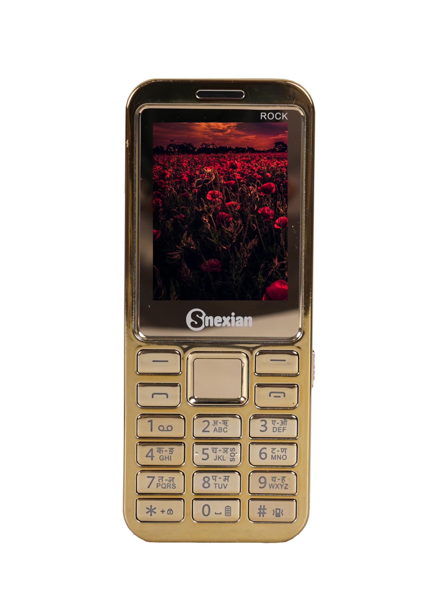 Snexian All-New Rock ACE Sleek & Stylish Triple Sim |Keypad Mobile| with 2.4" Big Display |Sleek Design|BT Dialer| Voice Changer |Auto Call Recording|Long Lasting Battery|Camera|Feature Phone| Gold