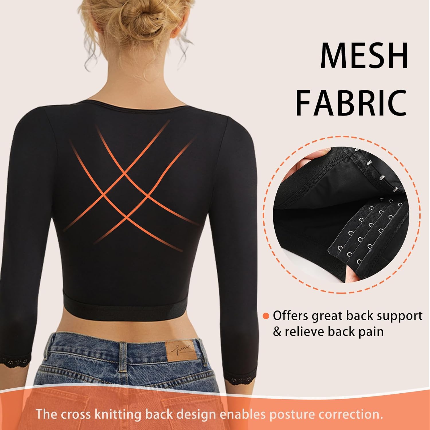 Shaper Tops for Women Arm Compression Post Surgery Front Closure Bra Tank Top Shapewear Compression arm sleeves 2026