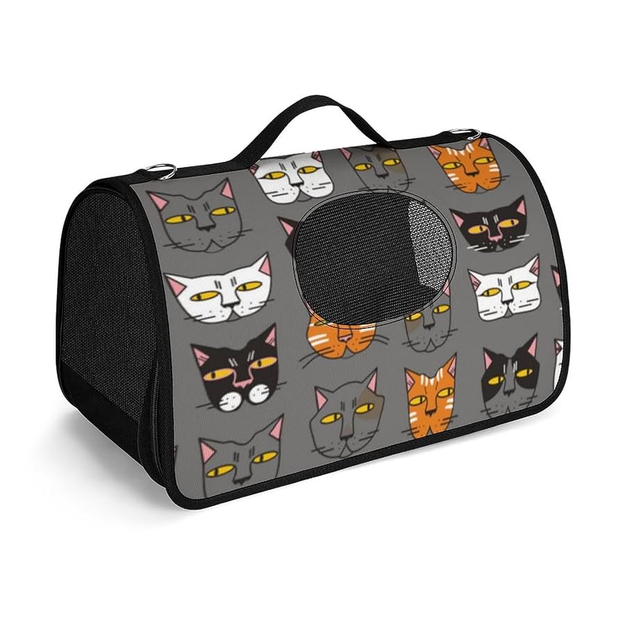 Amazon.co.jp: ペットキャリーバッグ 面白い 猫柄 ネコ ペット