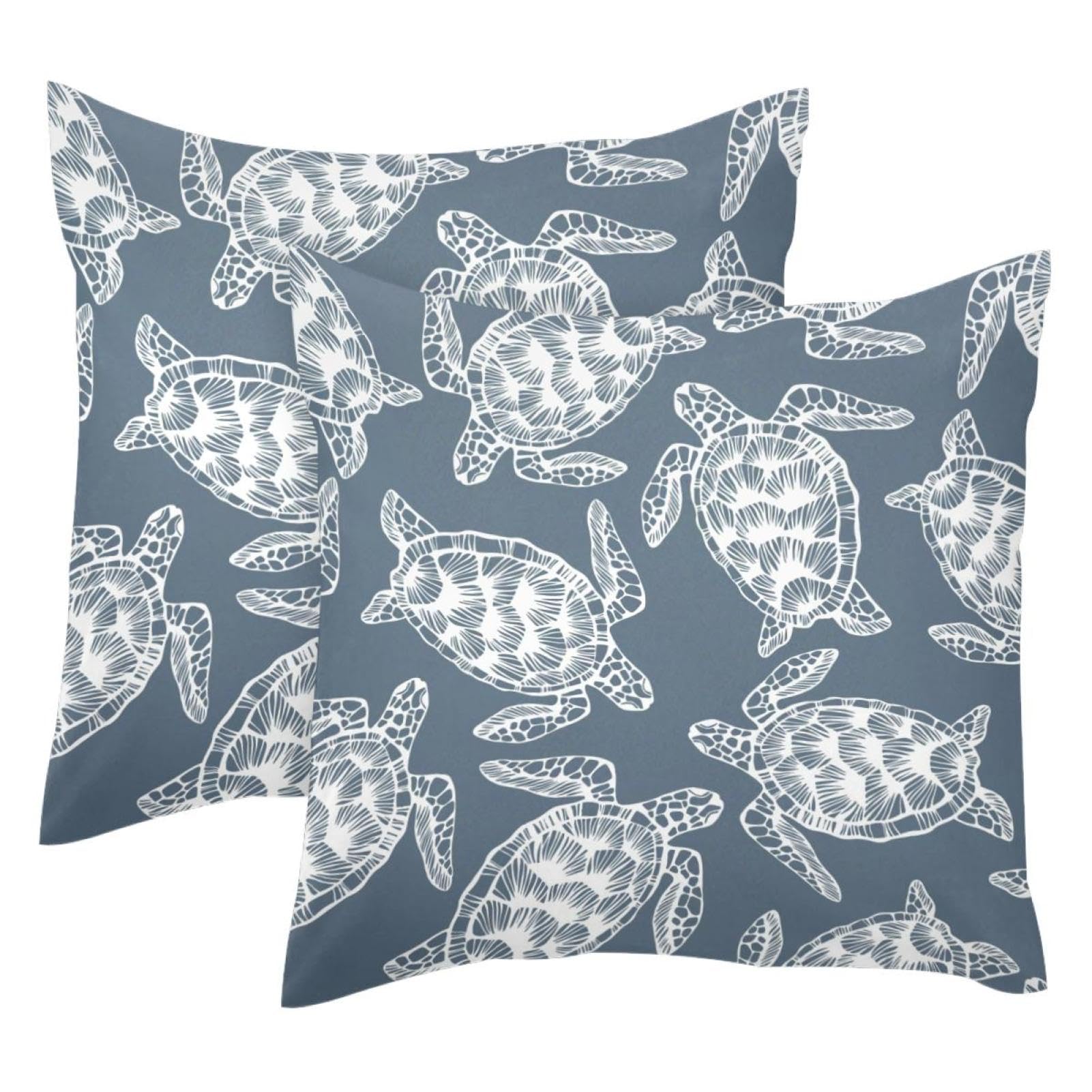 Housses de coussin tortues de mer pour une ambiance bord de mer apaisante