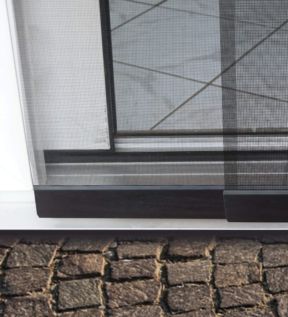 Schellenberg 50663 moskitiera na drzwi balkonowe, ochrona przed owadami, zasłona premium, możliwość skrócenia, szerokość i wysokość, 115 x 250 cm, antracytowa