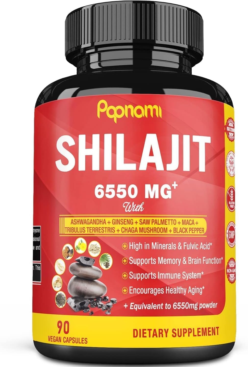 Gujisa Shilajit Himalayan Capsules - 6550mg 3 Month Supply - Combined Ashwagandha, Ginseng, Saw Palmetto, Maca, Tribulus, Chaga, Black Pepper (B0D2LHVBVT) Amazon Price History, Amazon Price Tracker
