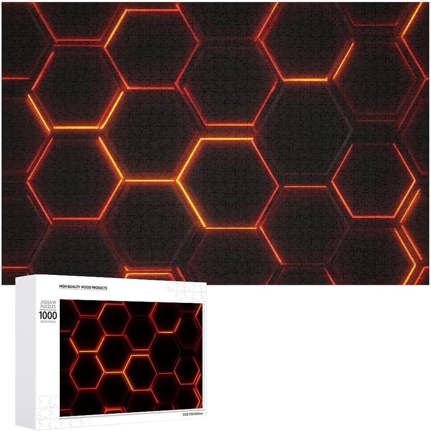 Honeycomb Beehive Geometric Puzzles for Adults 1000 PCS Wooden Jigsaw Puzzle Wall Decor Christmas