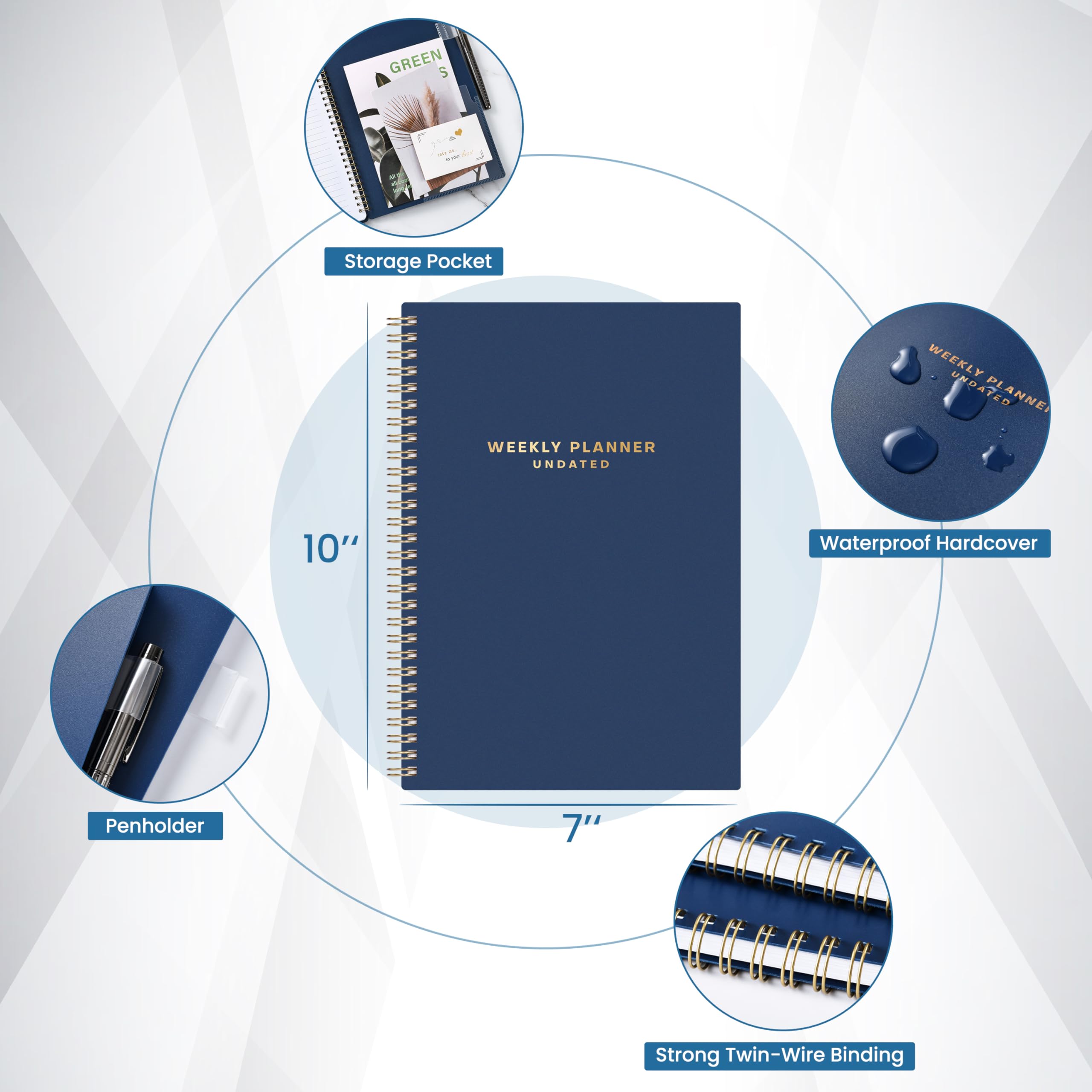 Undated 12Month Weekly Planner