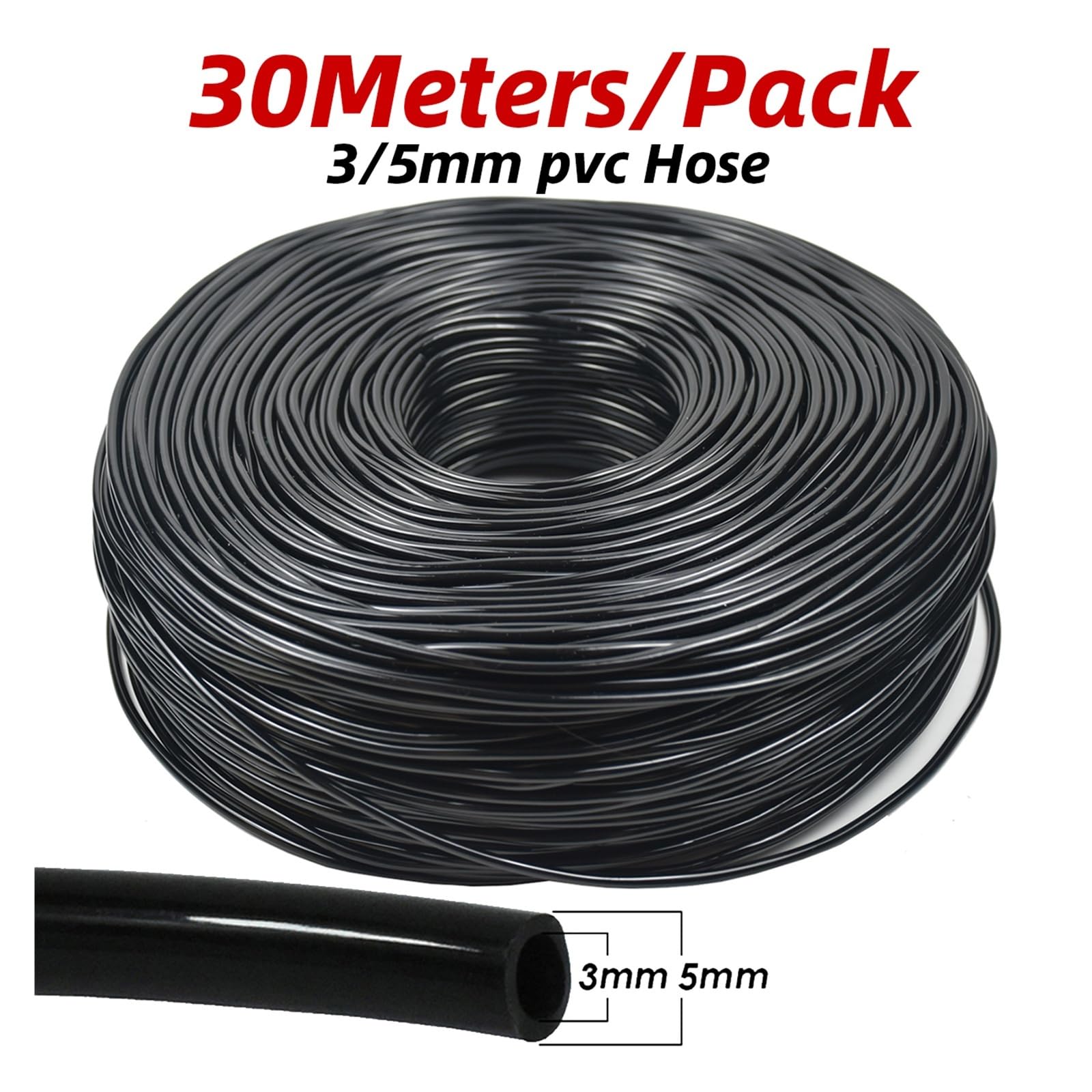Kit Riego Por Goteo 10-100M Gotero Flecha 4/2 Vías 8L | Sistema de riego por goteo con goteros de flecha for plantar en macetas.(3I5hose-30m)