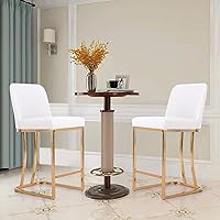Vista 2 de Sophia & William Taburetes de bar de 24 pulgadas para isla de cocina, taburetes de bar de altura de mostrador con respaldo, sillas de bar modernas