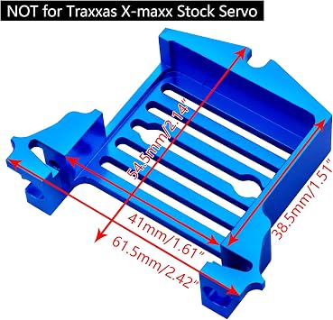 Metal Aluminum Alloy Standard Servo Adapter Servo Mounts for Traxxas Monster Truck Upgrades Servo (Navy Blue)