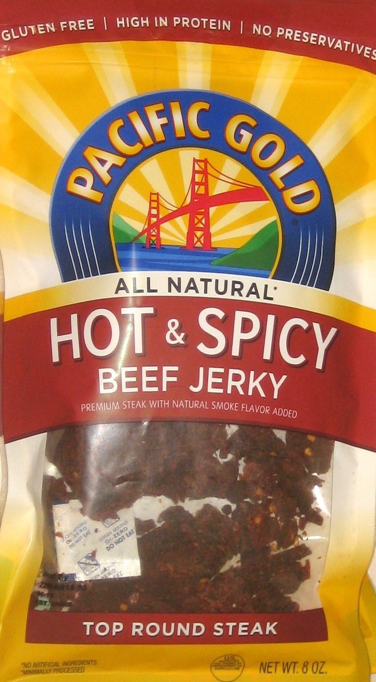 Pacific Gold Hot & Spicy Beef Jerky - 16 Ounce