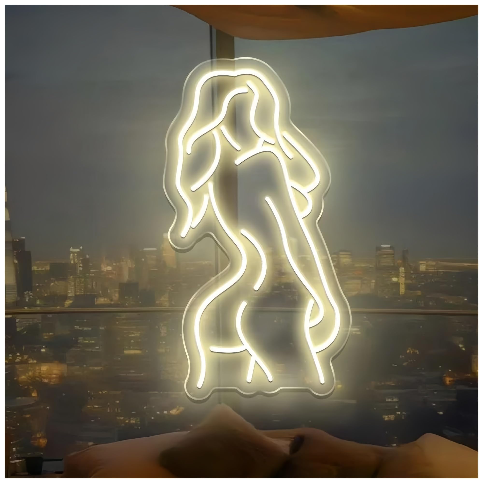 Shouxi Girls D Sign Lamp Body Neon Sign Woman Bedroom Bar Ecor Man Cave 55Cm(D)