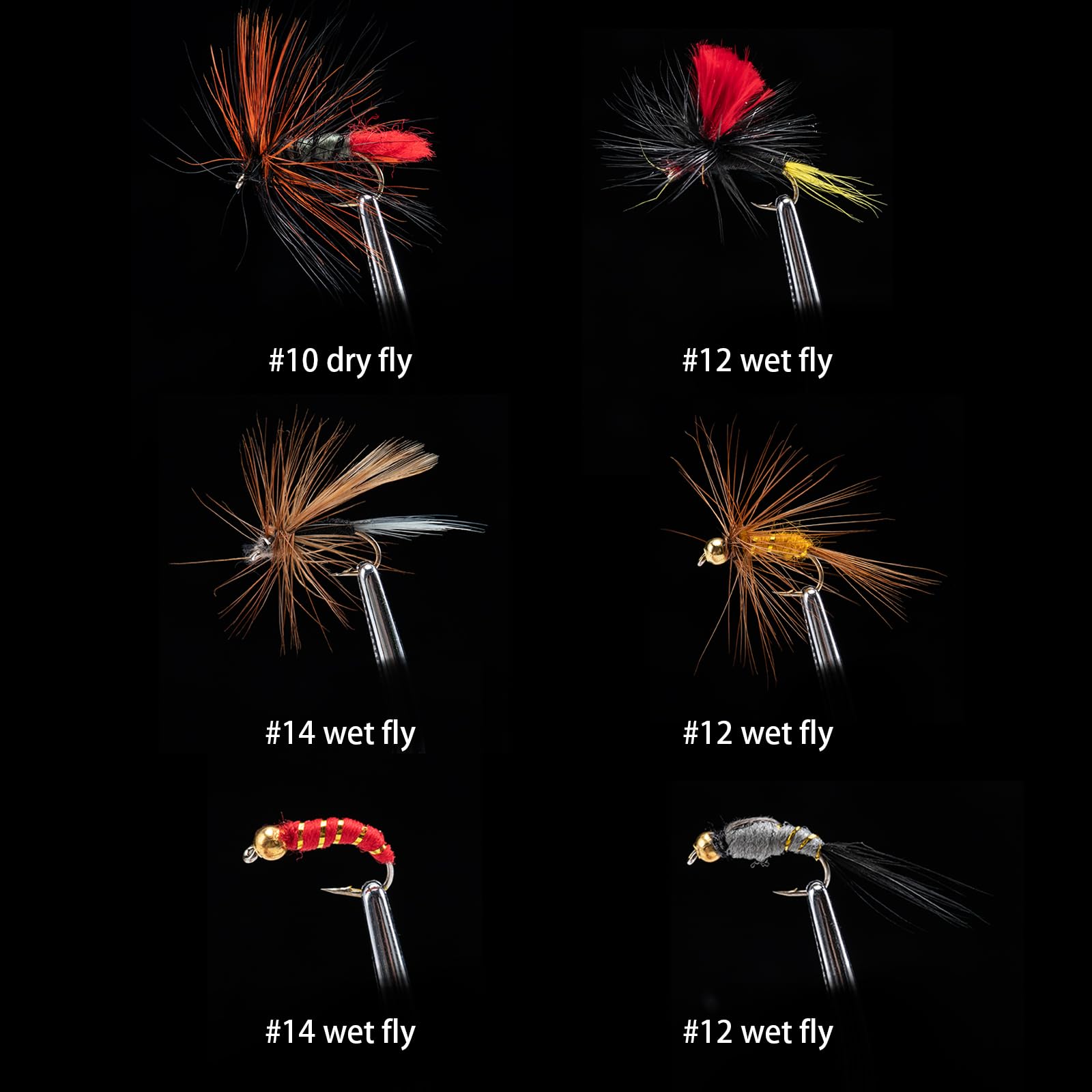 Goture Fly Fishing Flies Kit, 30pcs Dry Wet Flies Streamers Nymphs Fly Fishing Lures Assortment Kit for Bass Trout Steelhead Salmon, Gifts for Men