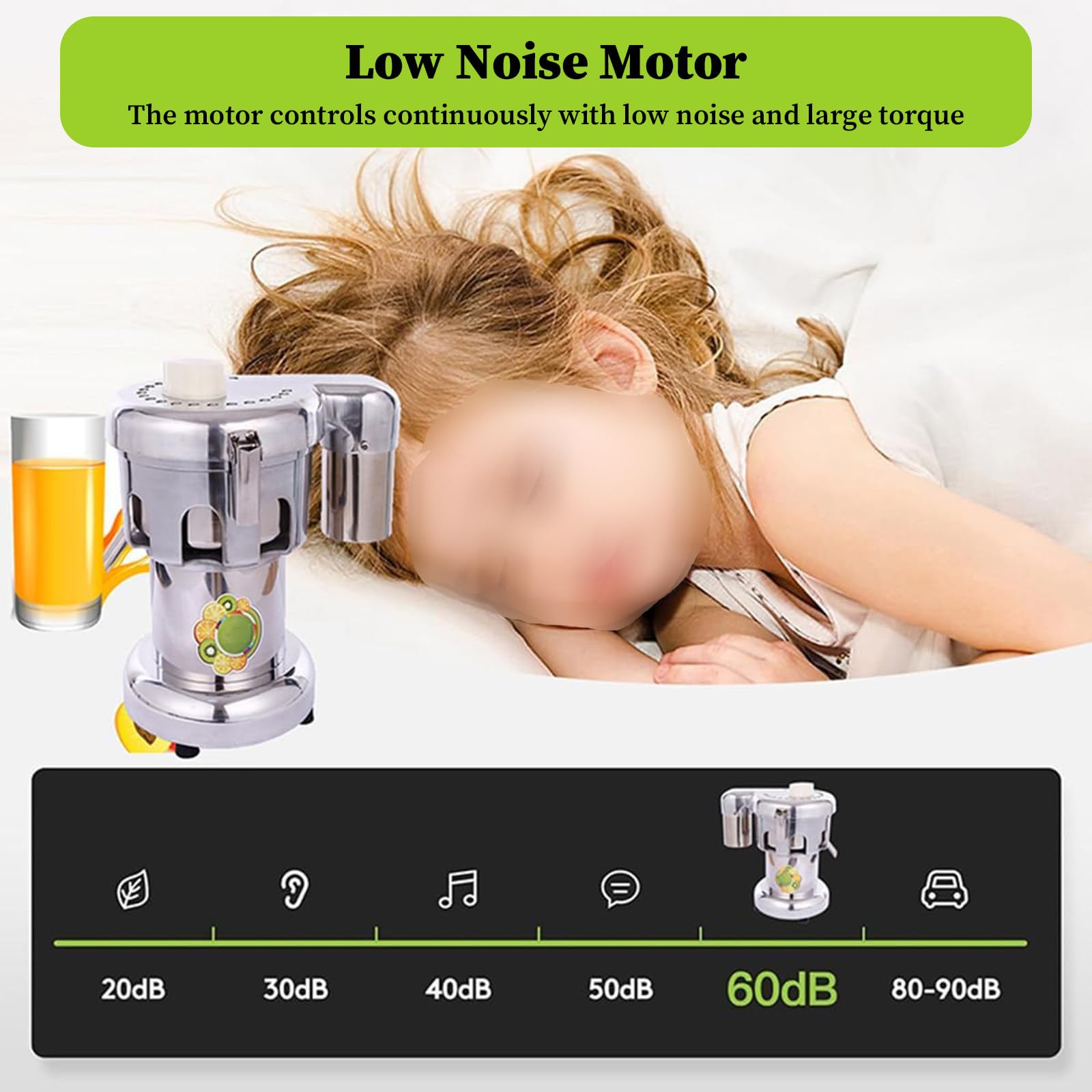 Extracteur de jus centrifuge Robuste en Acier Inoxydable pour Usage Domestique et Professionnel, Silencieux, séparation Efficace du jus et des résidus.