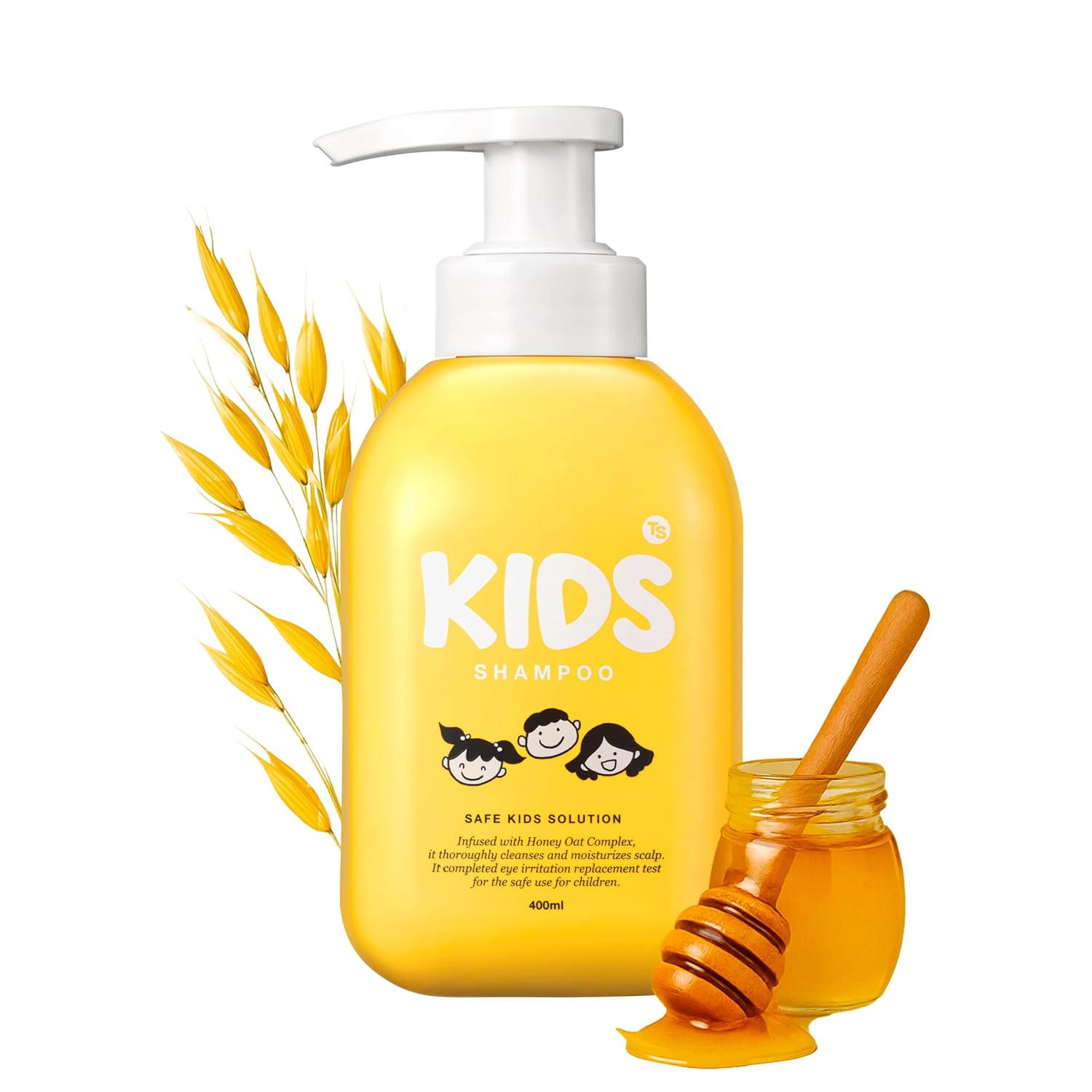 TS Kids Shampoo – Tear-Free, Sulfate-, Paraben-, Silicone- & Allergen-Free | 14.1 fl oz / 400ml | Gentle Korean Kids Hair Care