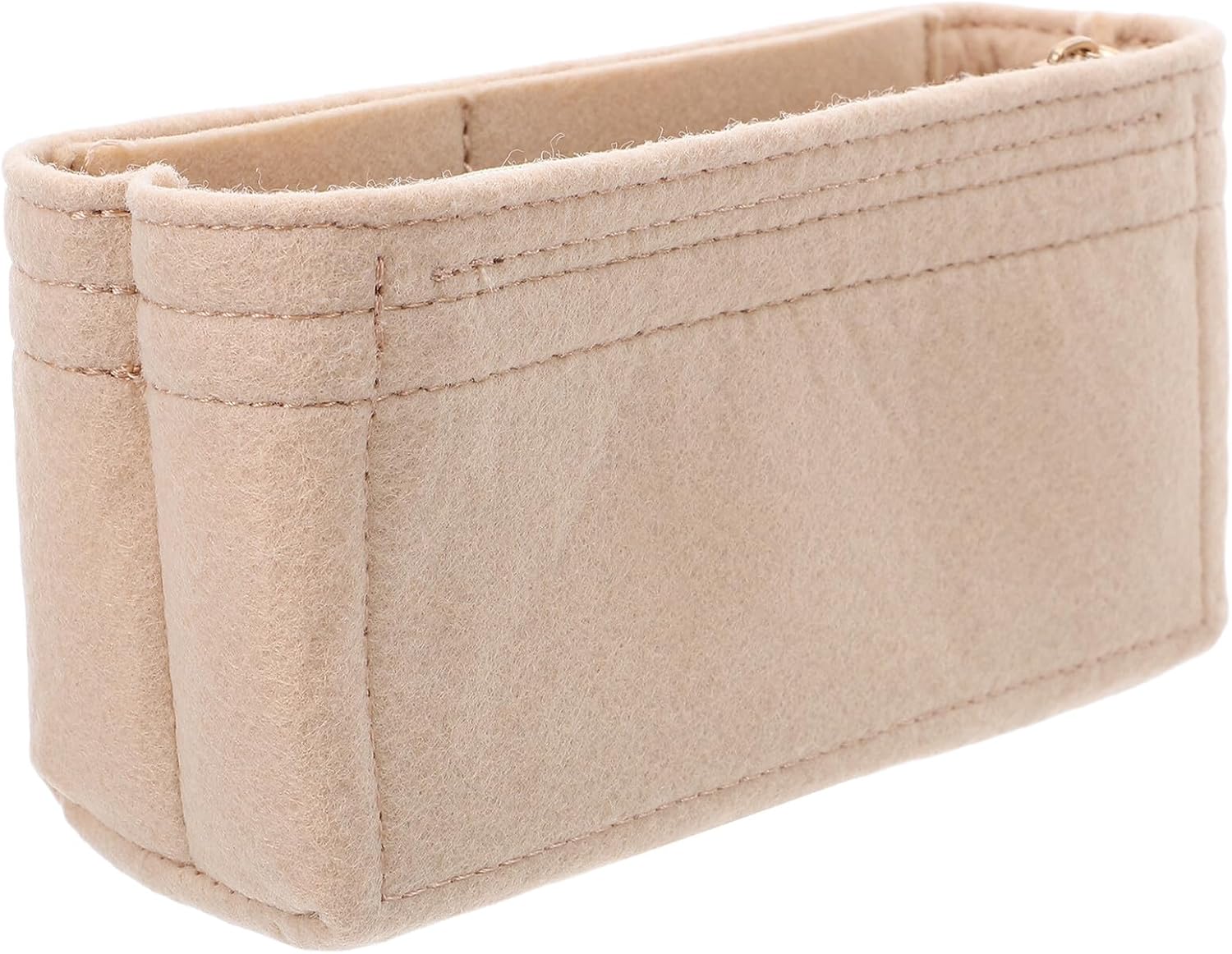 龍山ミニショルダーバッグフェルトバッグオーガナイザーライナージッパー付き収納ポーチ多機能仕切り付きハンドバッグ