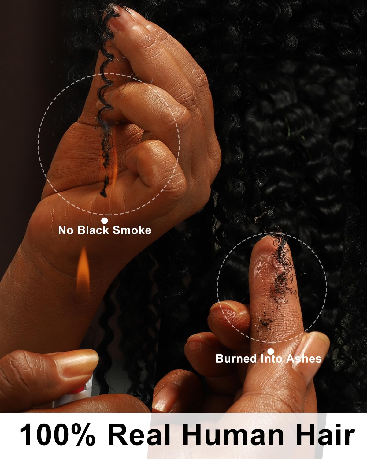 BEEOS Pre-Separated Remy Human Hair Crochet Extensions