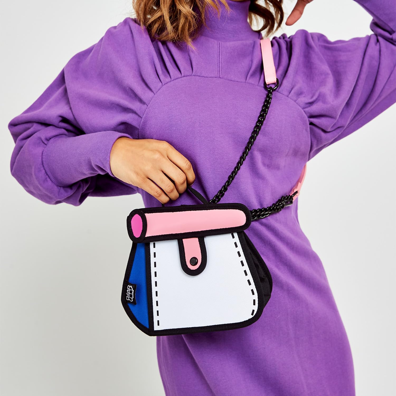 Original 2D Cartoon Crossbody Bag (Cake) - Fun Pop Art, Trendy Cross Body Shoulder Bags for Senior Year and Women, in Travel