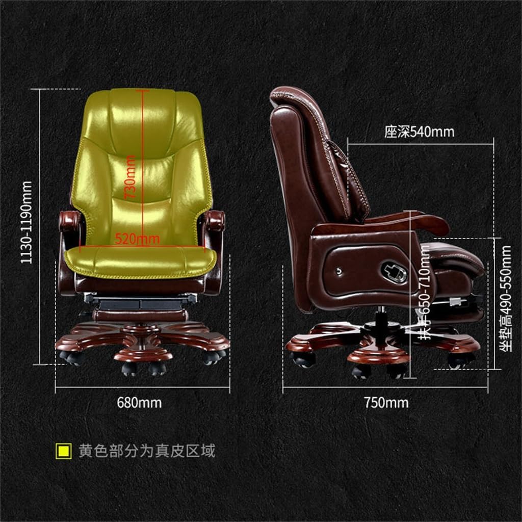 Boss ChairBusiness Presidents Office ChairMassage ChairSolid Wood Reclining Computer Chair for Home Use