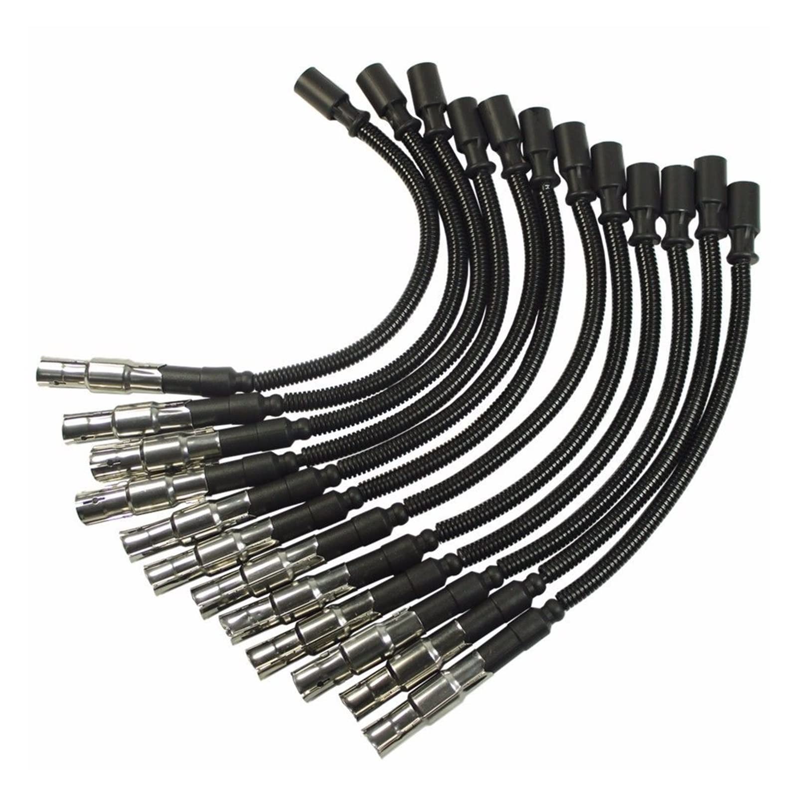 Conjunto de alambre de alambre de la bujía de 12pcs Cable de encendido compatible for Mercedes compatible for la clase E e E-Class Benz Ml SLK 320 350 DXY88 1121500218 Kit de cable de encen
