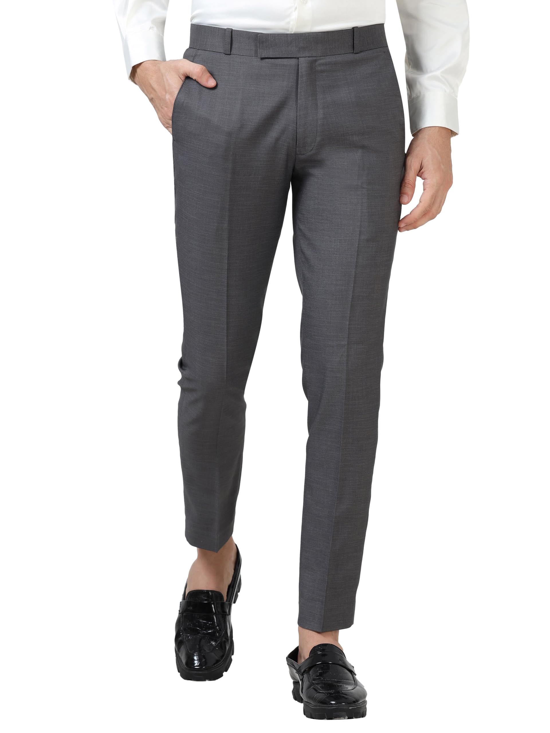 mc henry McHenry Men's Wrinkle Free Slim Fit Formal Trousers-picture-36