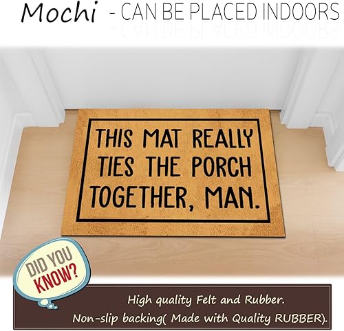 Miniatura 2 de Divertido felpudo para interiores y exteriores, este tapete realmente ata el porche junto, divertido tapete de bienvenida para puerta delantera,