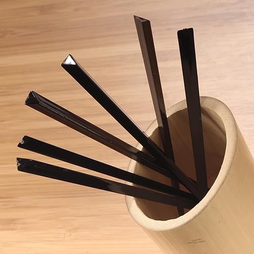 Vista 4 de BambooMN - Prisma triangular de plástico para aperitivos de frutas de 3.5" (9 cm) - Negro - 1000 piezas