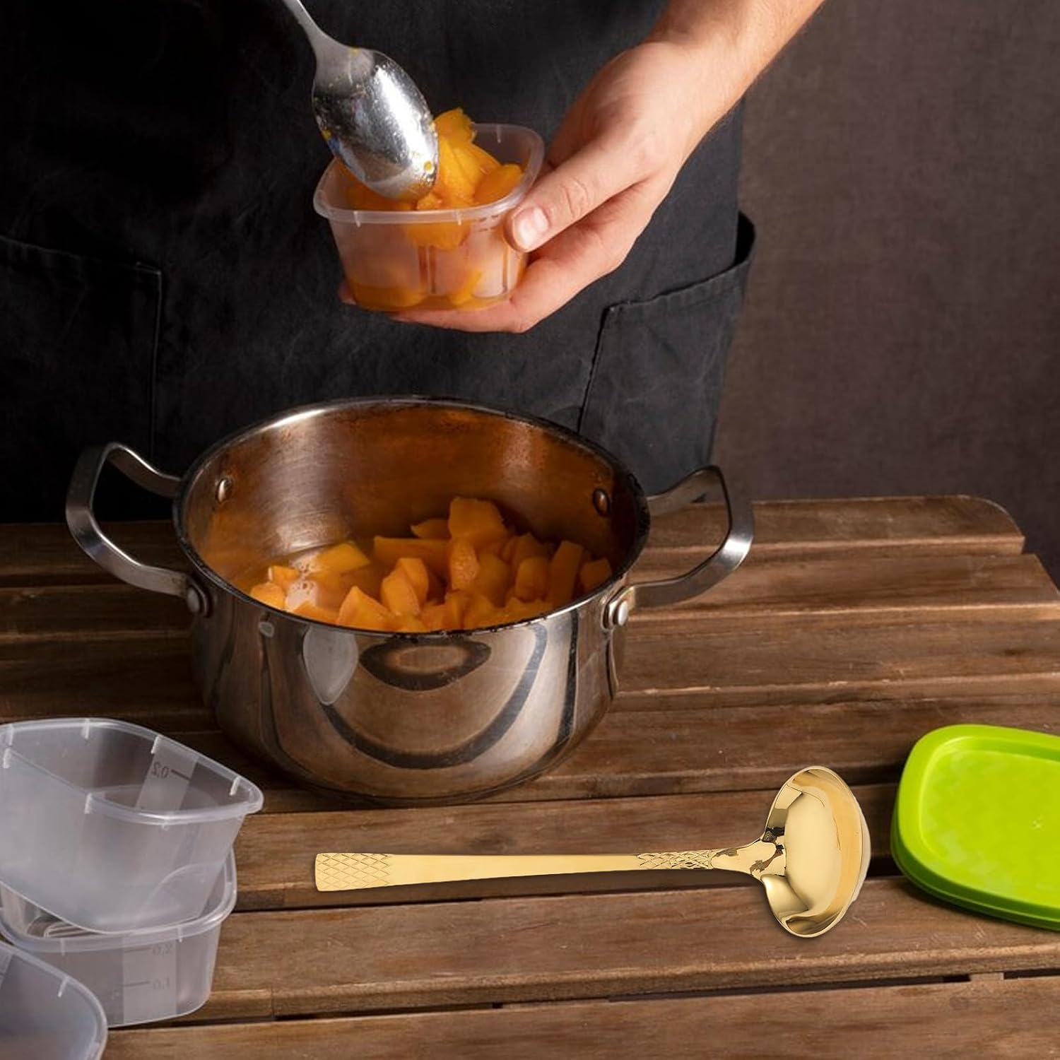 Stainless Steel Sauce Ladle 2pcs with Duckbill Spout, Long Handle