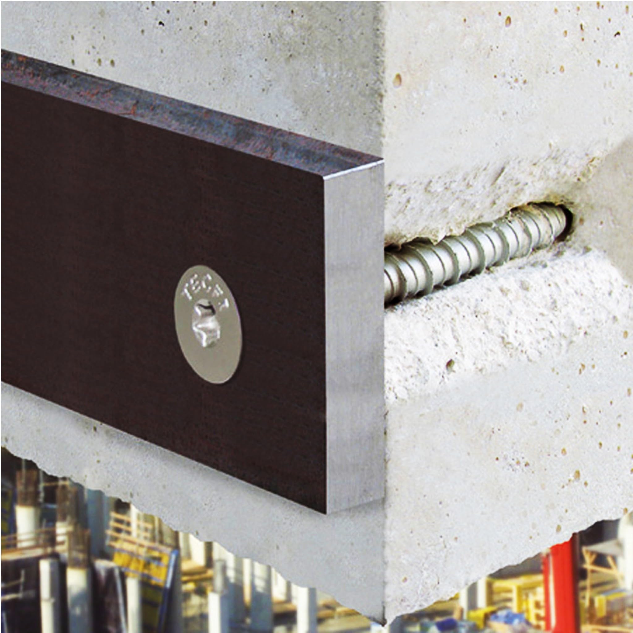 Bricoloco.com Tornillo cabeza avellanada para hormigón sin taco inserción directa a material. Fijaciones pesadas y duraderas. Resistente al fuego (100, 8x70 mm)