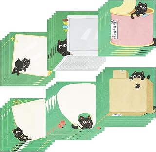 30 Pads Animal Sticky Notes, Cute Note Pads Self Adhesive Cat Notes Memo Pads Notes Page School Tab for School Office Supplies