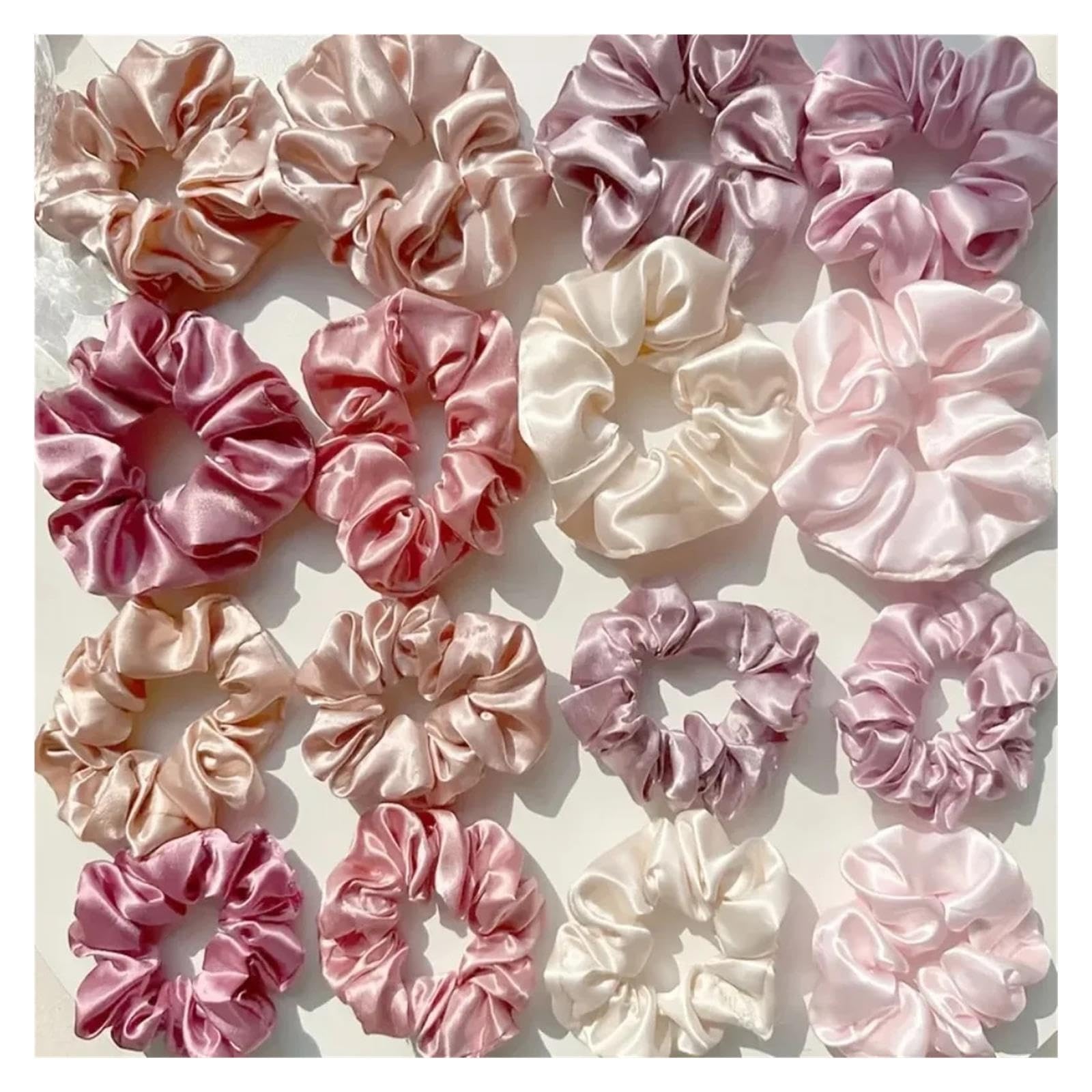 satin scrunchie 16-teilige Satin-Haargummis for Damen