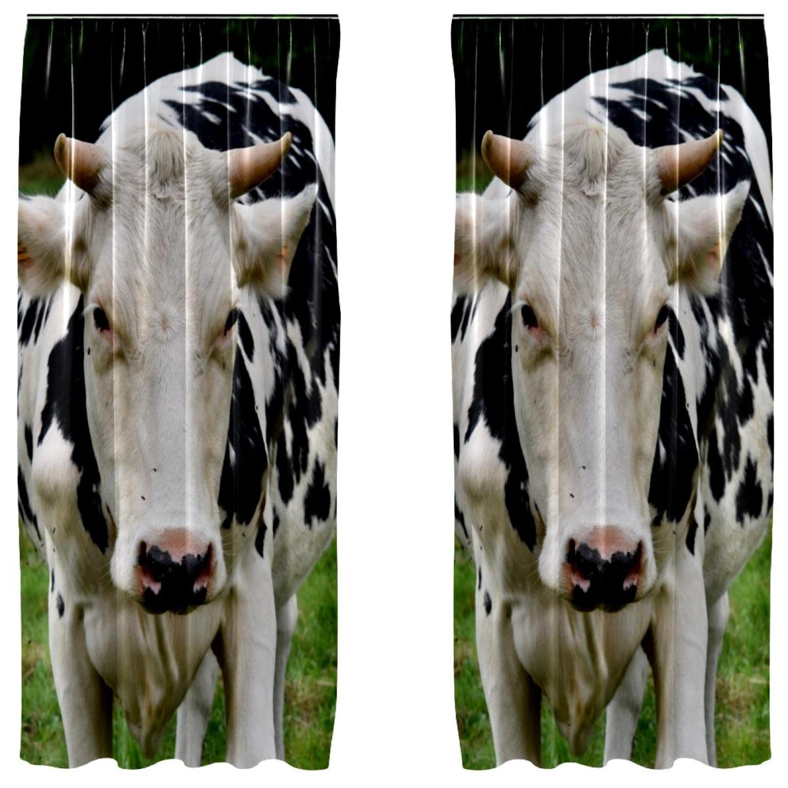 Rideaux légers blanc vache noir à passe-tringle pour tamiser la lumière du salon