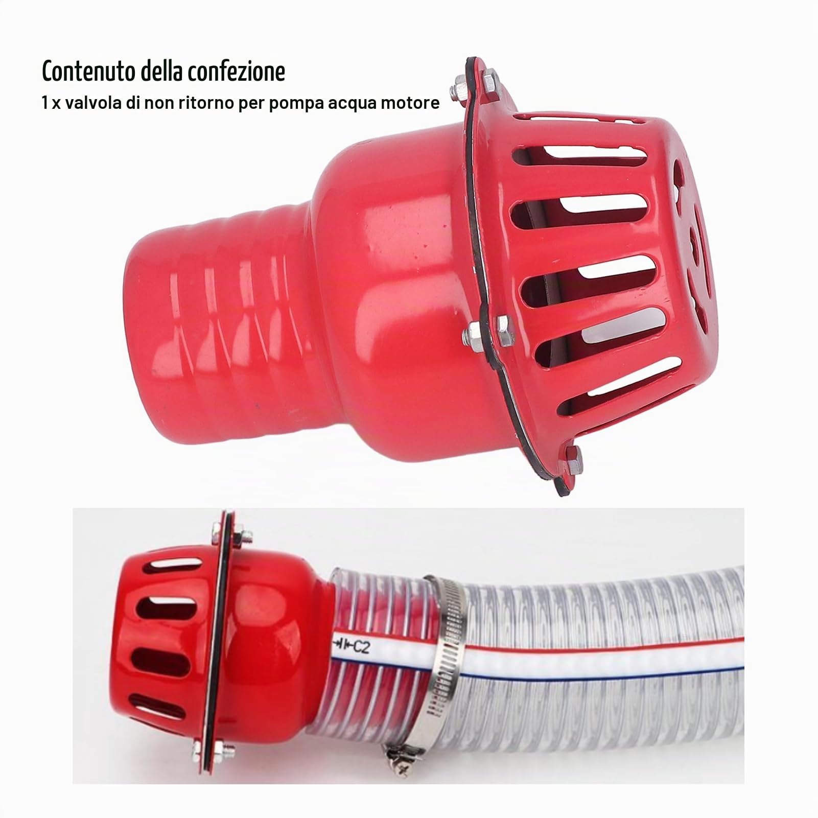 Valvola di Ritegno della Pompa Dell'acqua del Motore Valvola di Fondo della Pompa Dell'acqua 3 Pollici Lega di Alluminio Buon Accessorio per Filtro Inferiore con Buona Tenuta