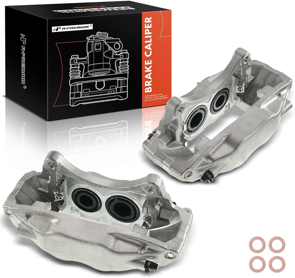 A-Premium Disc Brake Caliper Assembly Compatible with Select Subaru Models - Impreza 2004 2005 2006 2007 2.5L Sedan - Front Driver and Passenger Side
