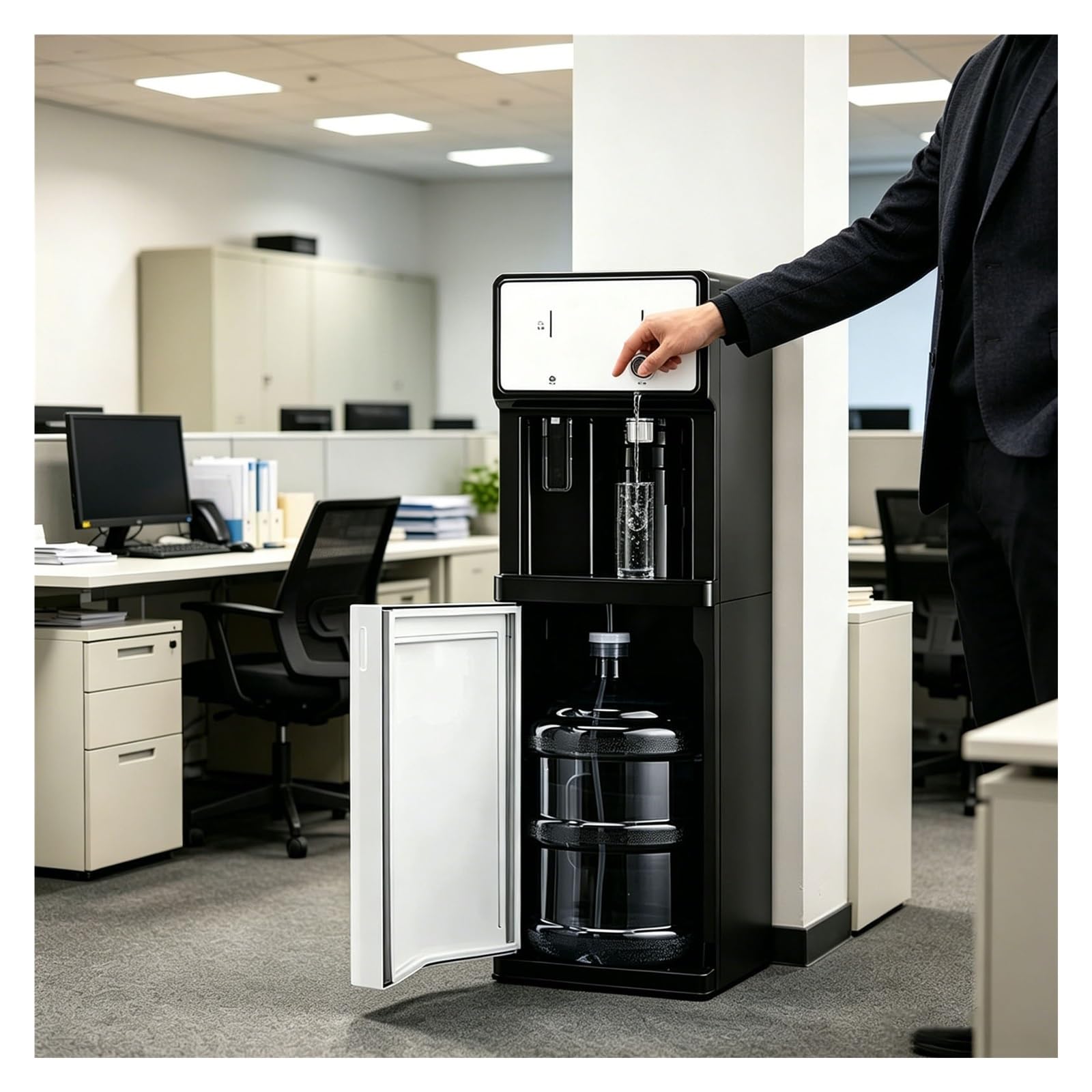Distributeur d'eau pour cuisines avec fontaine à eau monté en bas