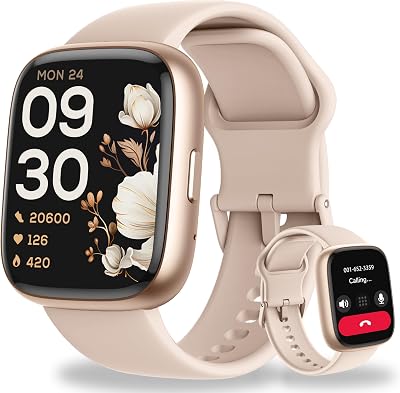 LODIMEKE Smart Watch, Alexa Built-in, Answer/Make Calls 44mm Smartwatch Women Men, 1.83″ Sports Watch IP68 Waterproof, Heart Rate SpO2 Sleep Stress Monitor, Step Counter Watch for Android & iOS Phone