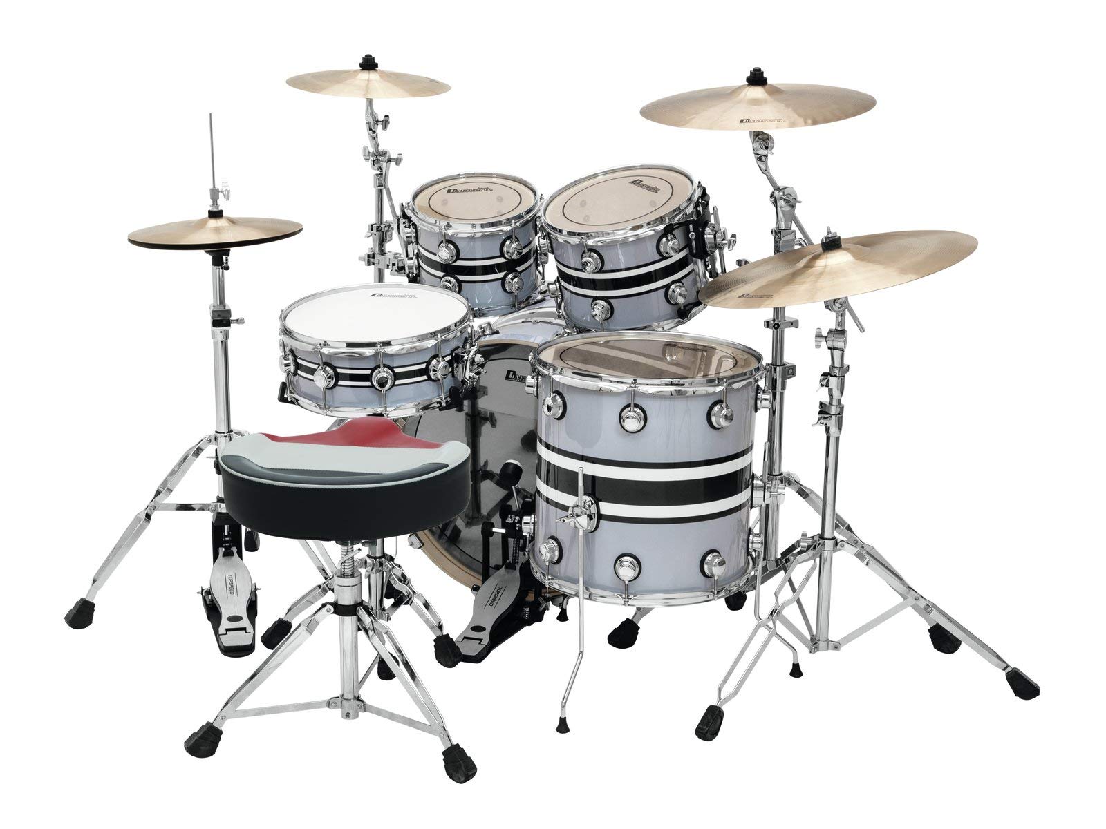 Dimavery DS-600 Schlagzeug-Set | Fünfteiliges Rock-Drumset mit Hardware
