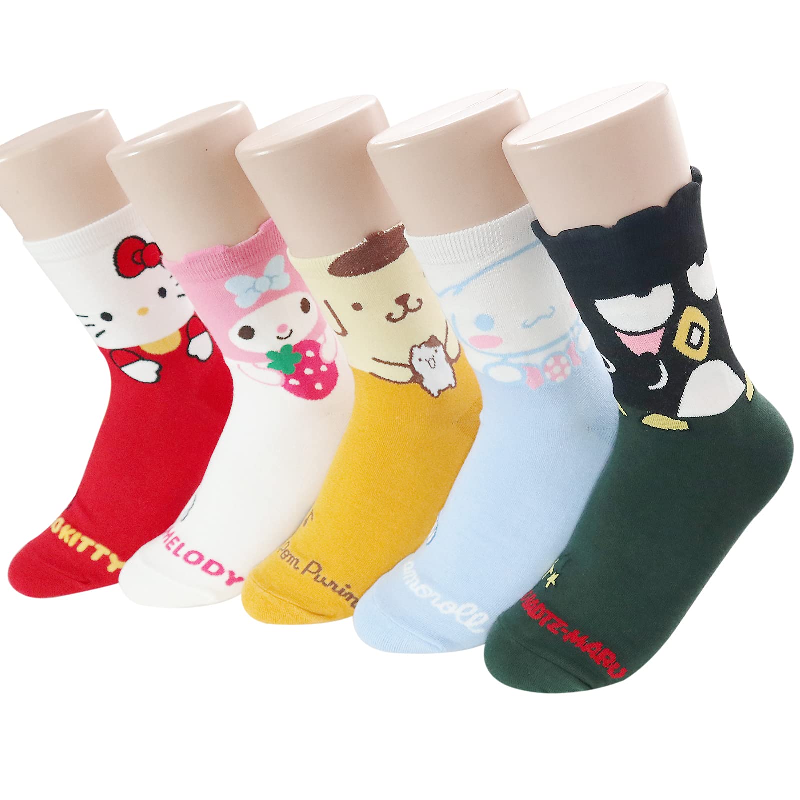 kikiya socksKikiyasocks Socksense Hello K Character Series Women's Original Crew Socks