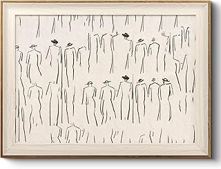 VIYYIEA Framed Wall Art for Living Room, Sketch Canvas Prints, Minimalist Home Decor, Abstract Painting Picture, Bathroom Wall Decor Gifts for Friends or Family - 16L x 12W