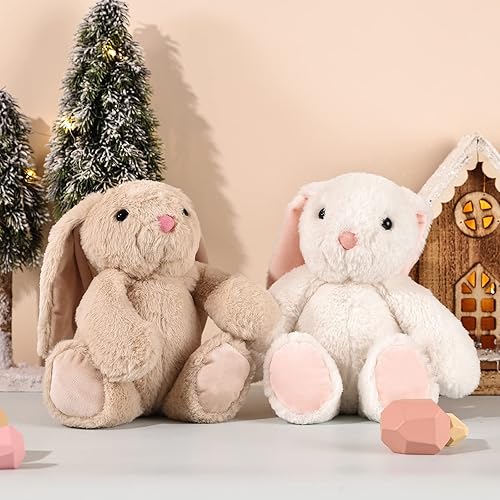Miniatura 8 de TCBunny - Conejo de peluche para dormir de 11", para niños, llamado Coco Beige,Blanco,https://www.amazon.com/dp/undefined