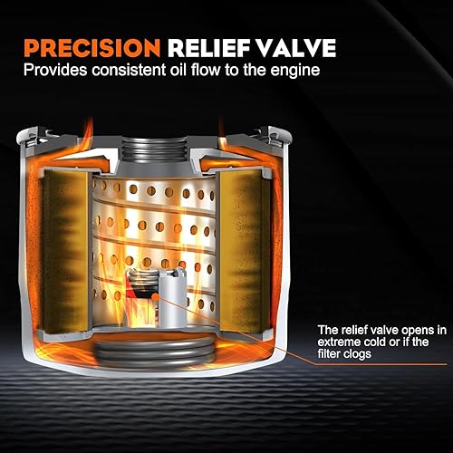 Miniatura 5 de Hipa 52 050 02-S Filtro de aceite para Kohler 7000 HD serie 2000 Kohler CH11-CH15 CV11-CV22 M18-M20 MV16-MV20 y K582 motor cortacésped Cub Cadet