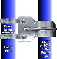 Vista 7 de ROLLING OFFSET LATCH - LOCK N' LATCH: (for 1-5/8" to 1-7/8") Chain Link Fence Gate Offset Latch (Rolling, Sliding, or Cantilevered Gate Latch)