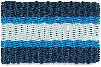Wicked Good Lobster Rope Doormat - Handwoven All-Weather Outdoor Welcome Mat from Nautical Rope, 18x30 (Navy, Light Blue, Seafoam)