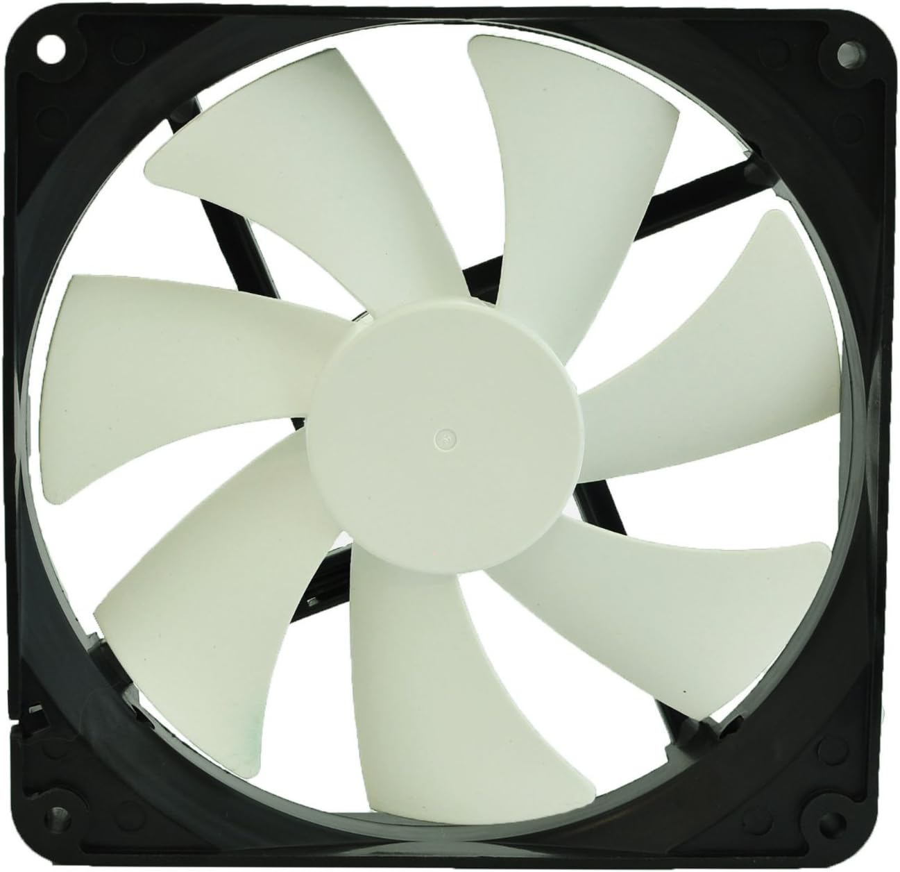 Alphawing Series 140mm, H.S.B Bearing Retail Computer Case Cooling, AXP-GF140-WT (Black Frame with White Blades)