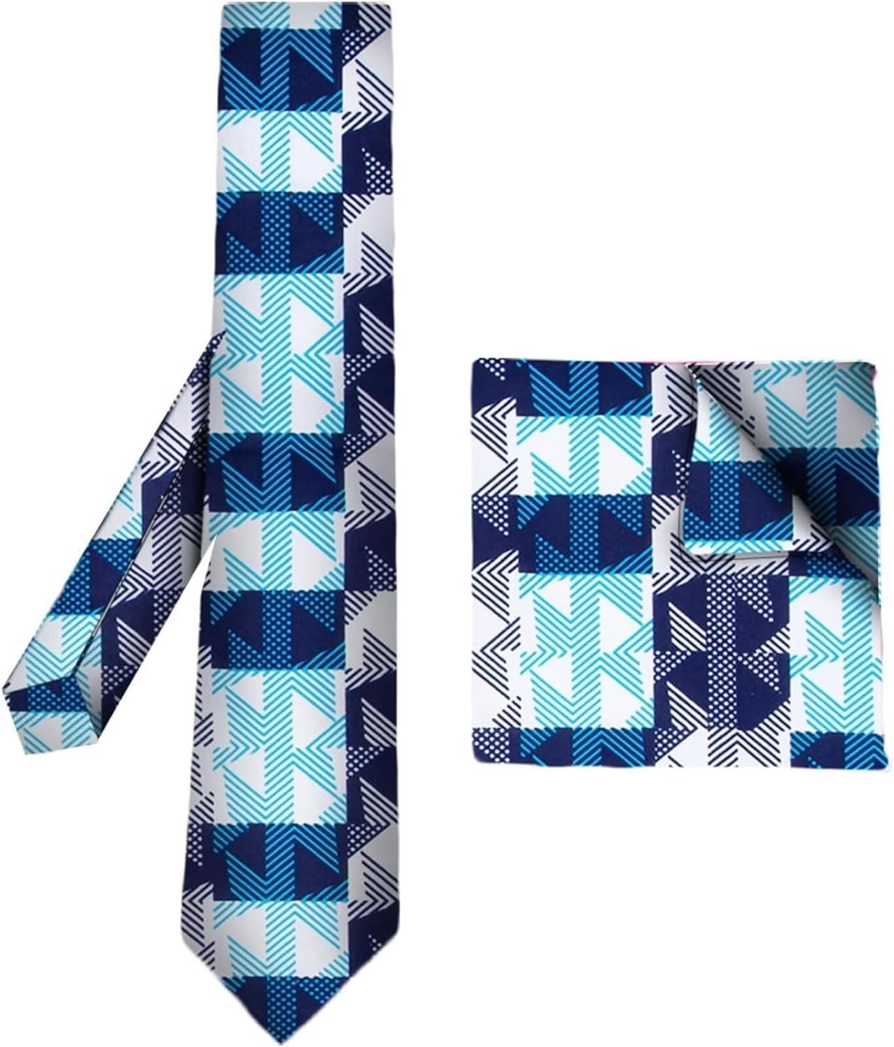 African Print Tie Set Ankara Necktie and Pocket Squares for Wedding Men Christmas Father’s Day Gift
